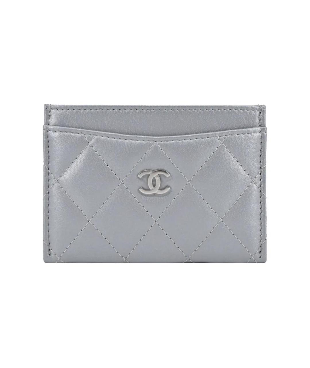 CHANEL Серый кожаный кардхолдер, фото 1