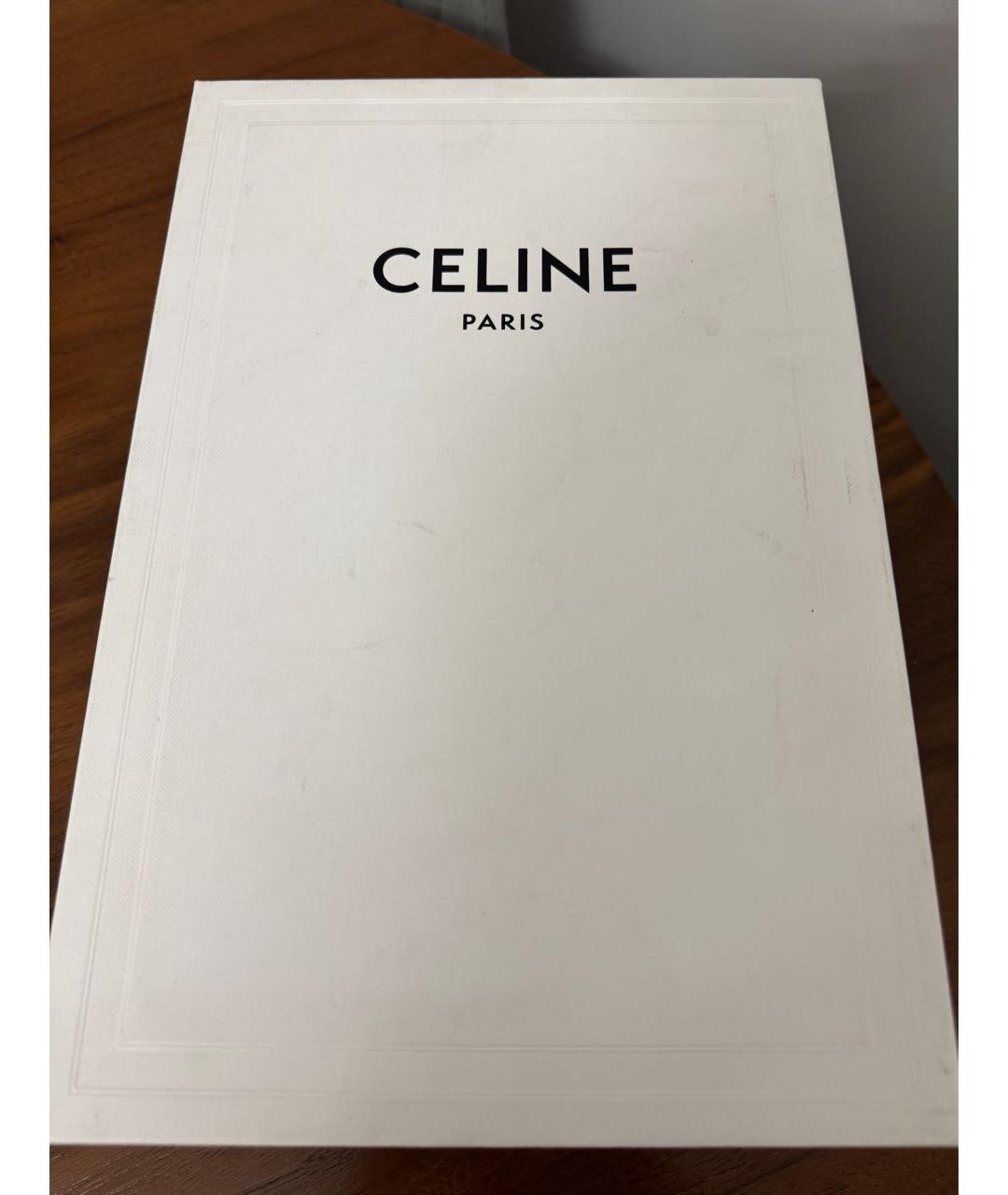 CELINE Белые кожаные кеды, фото 5