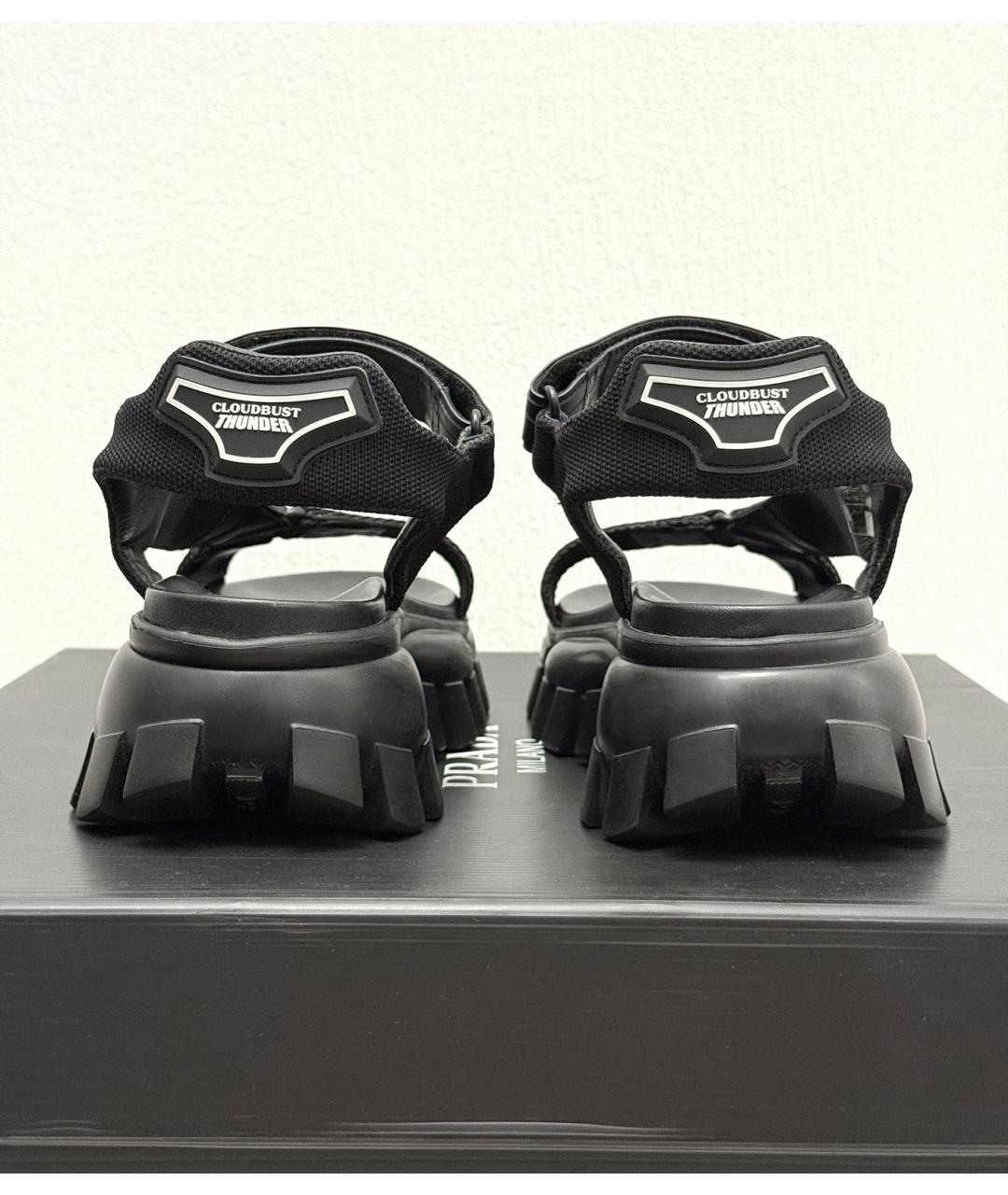 PRADA Черные кожаные сандалии, фото 9