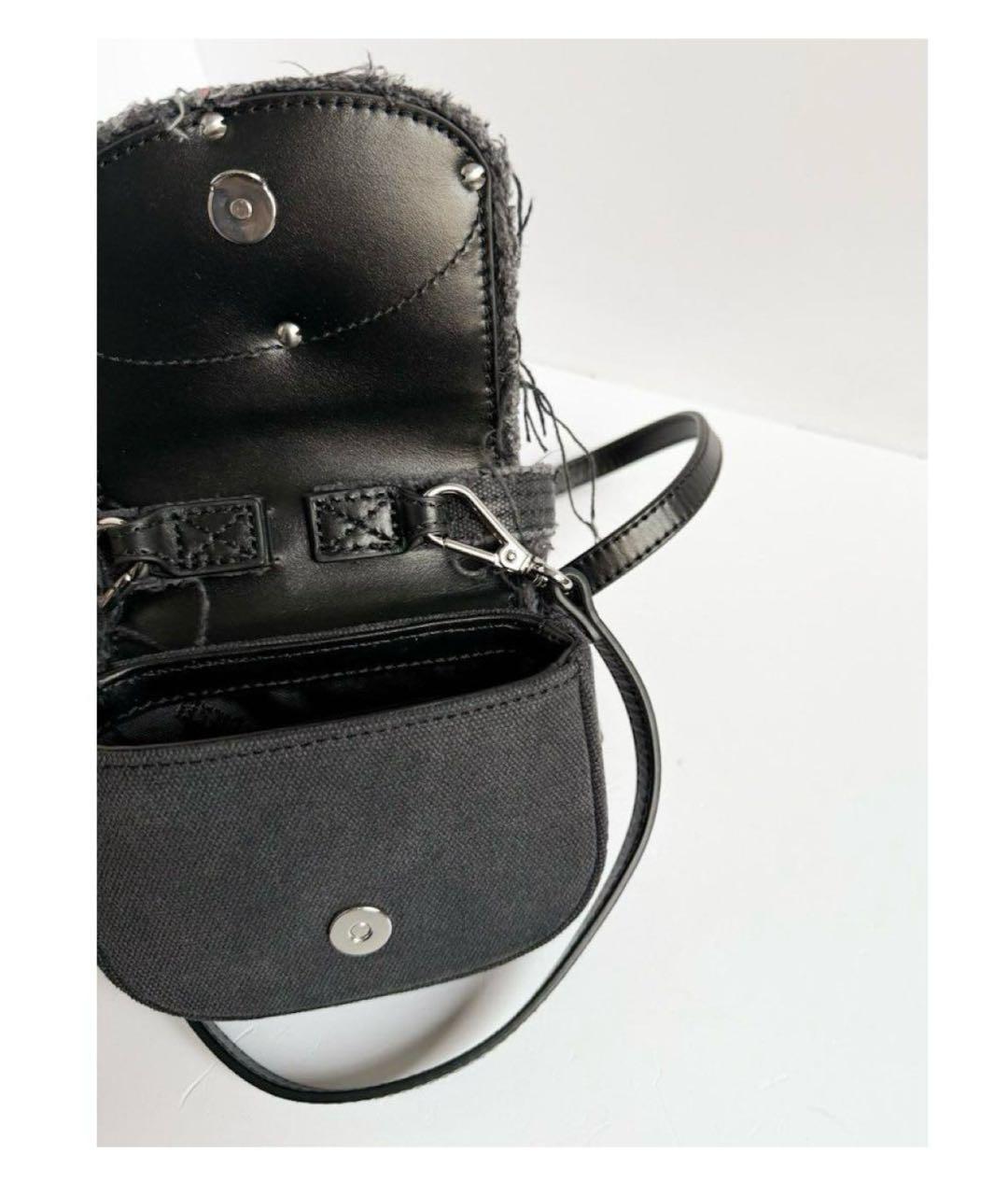 DIESEL Черная деним сумка через плечо, фото 4