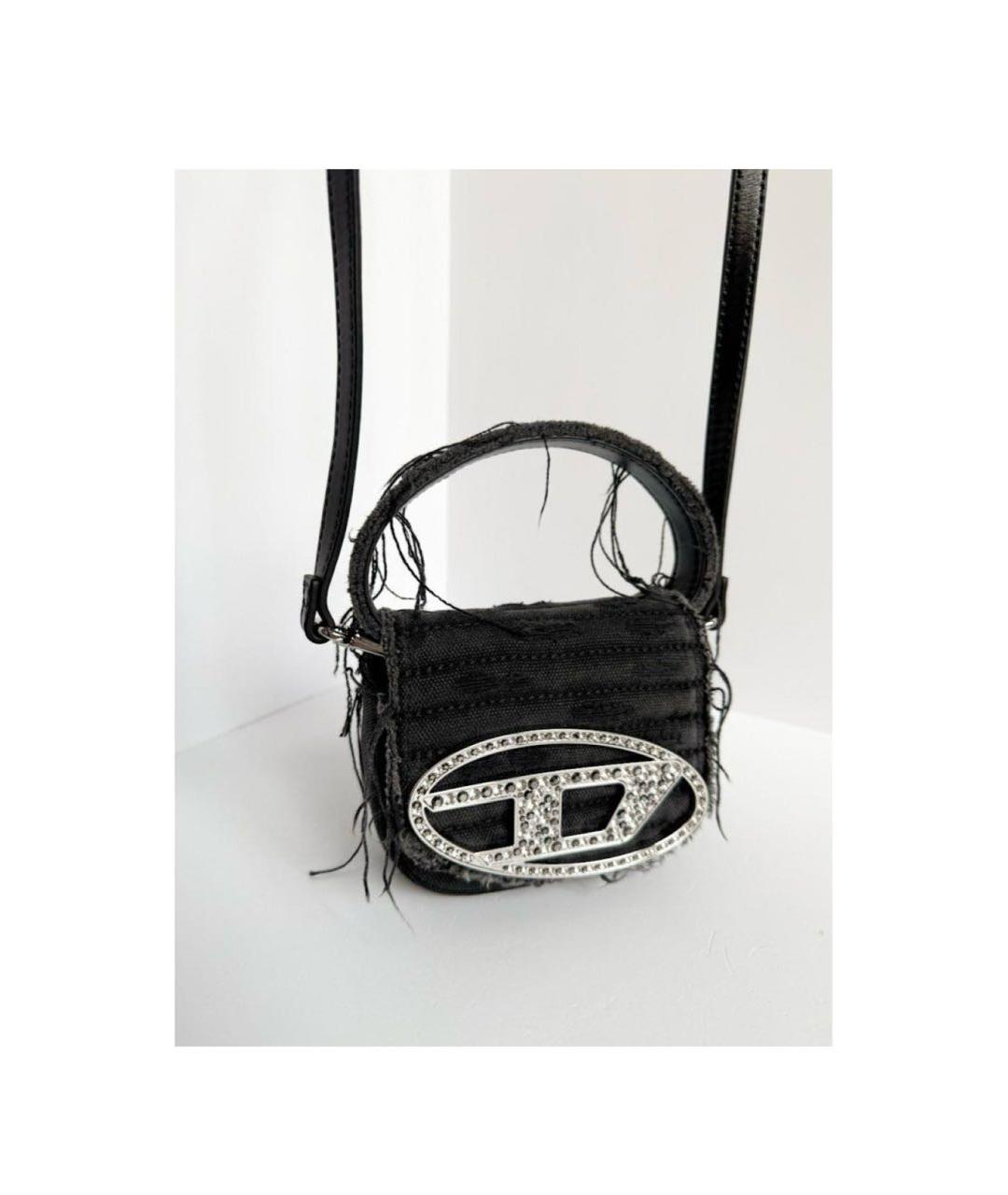 DIESEL Черная деним сумка через плечо, фото 2