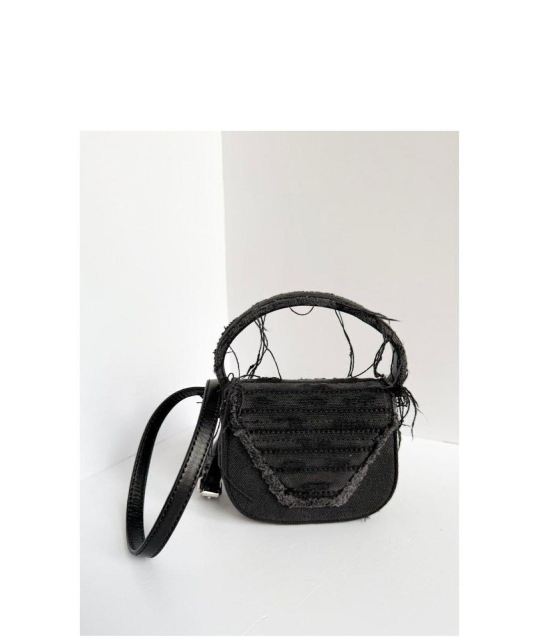 DIESEL Черная деним сумка через плечо, фото 3