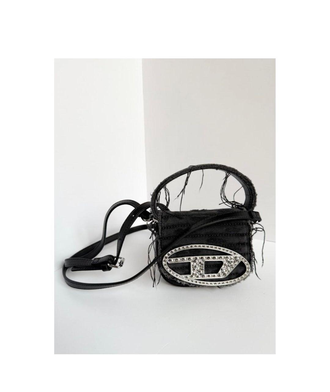 DIESEL Черная деним сумка через плечо, фото 5