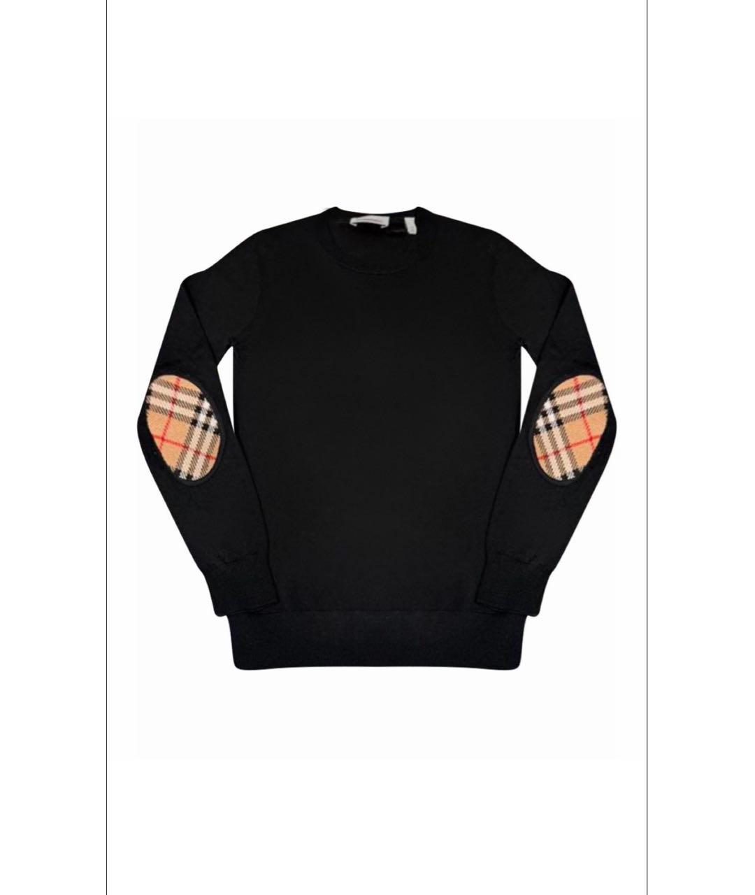 BURBERRY Черный шерстяной джемпер / свитер, фото 4