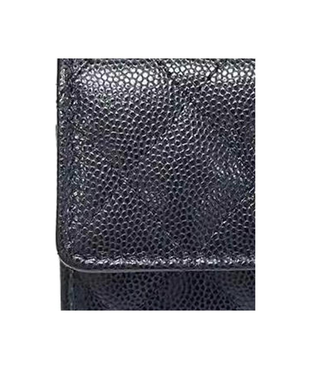 CHANEL Черный кожаный кошелек, фото 3