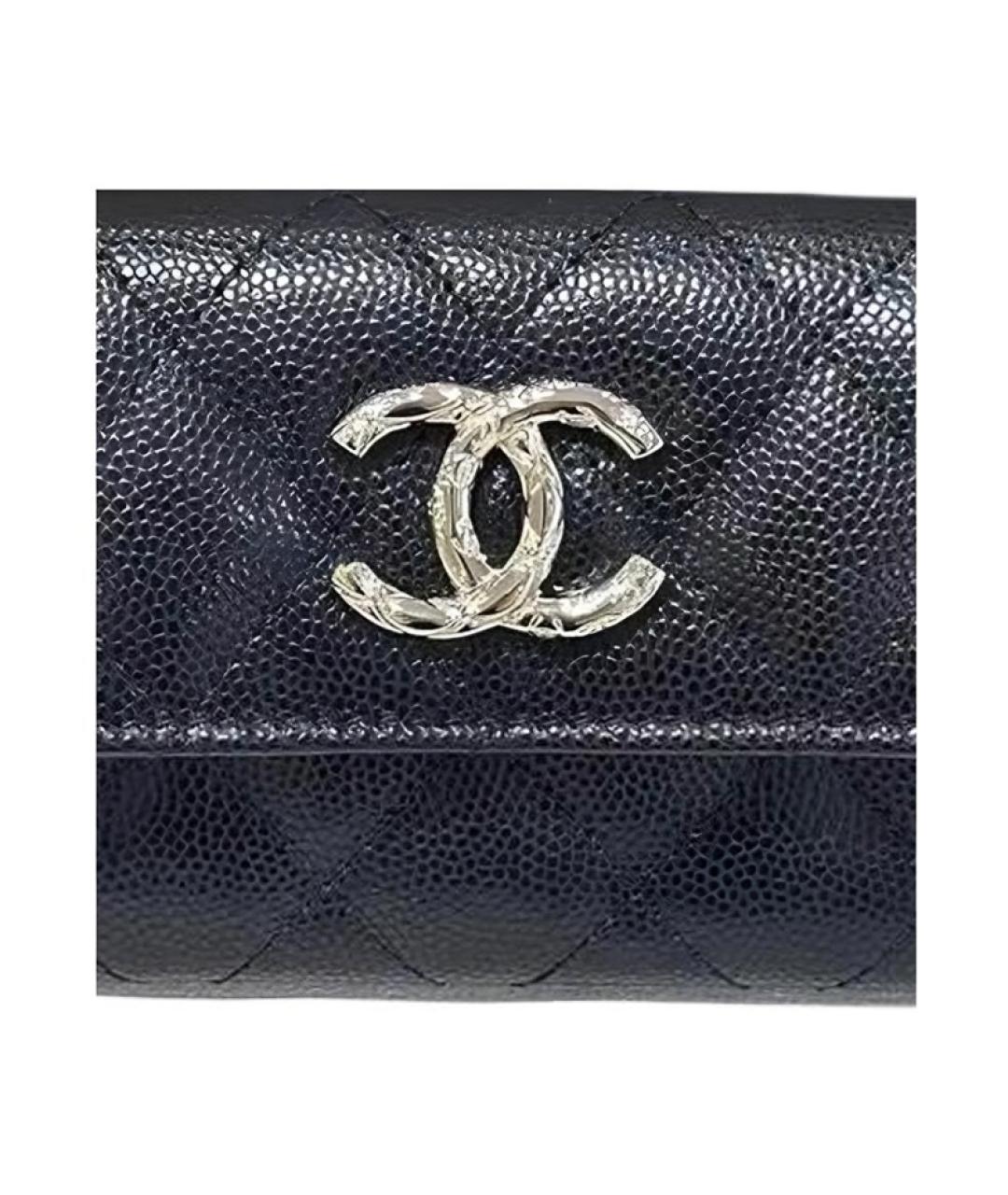 CHANEL Черный кожаный кошелек, фото 2