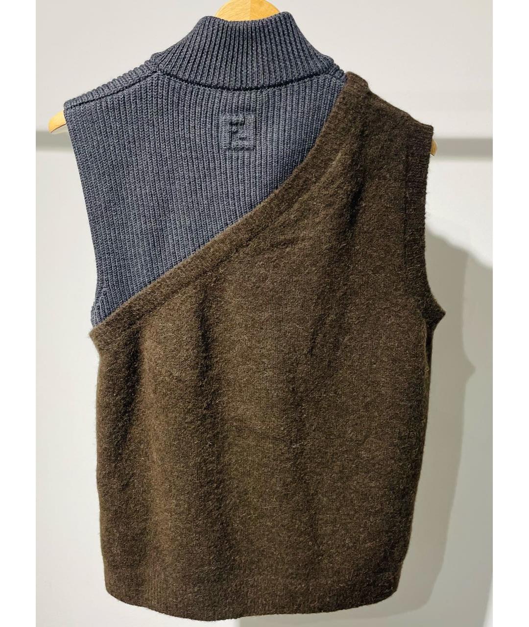 FENDI Коричневая жилетка, фото 2