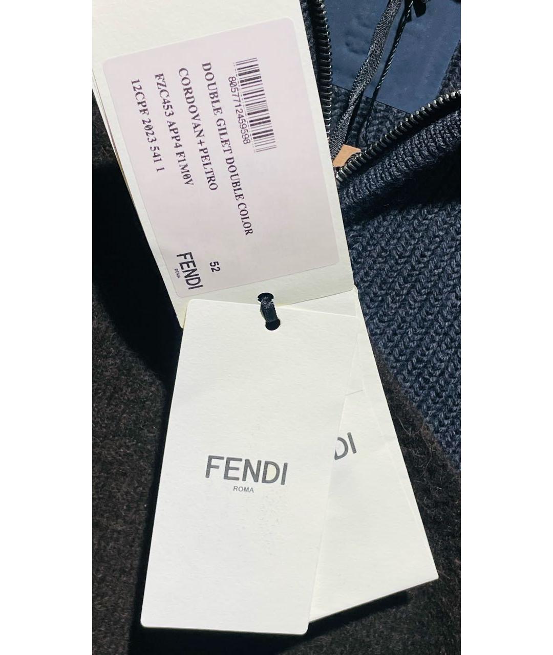 FENDI Коричневая жилетка, фото 5