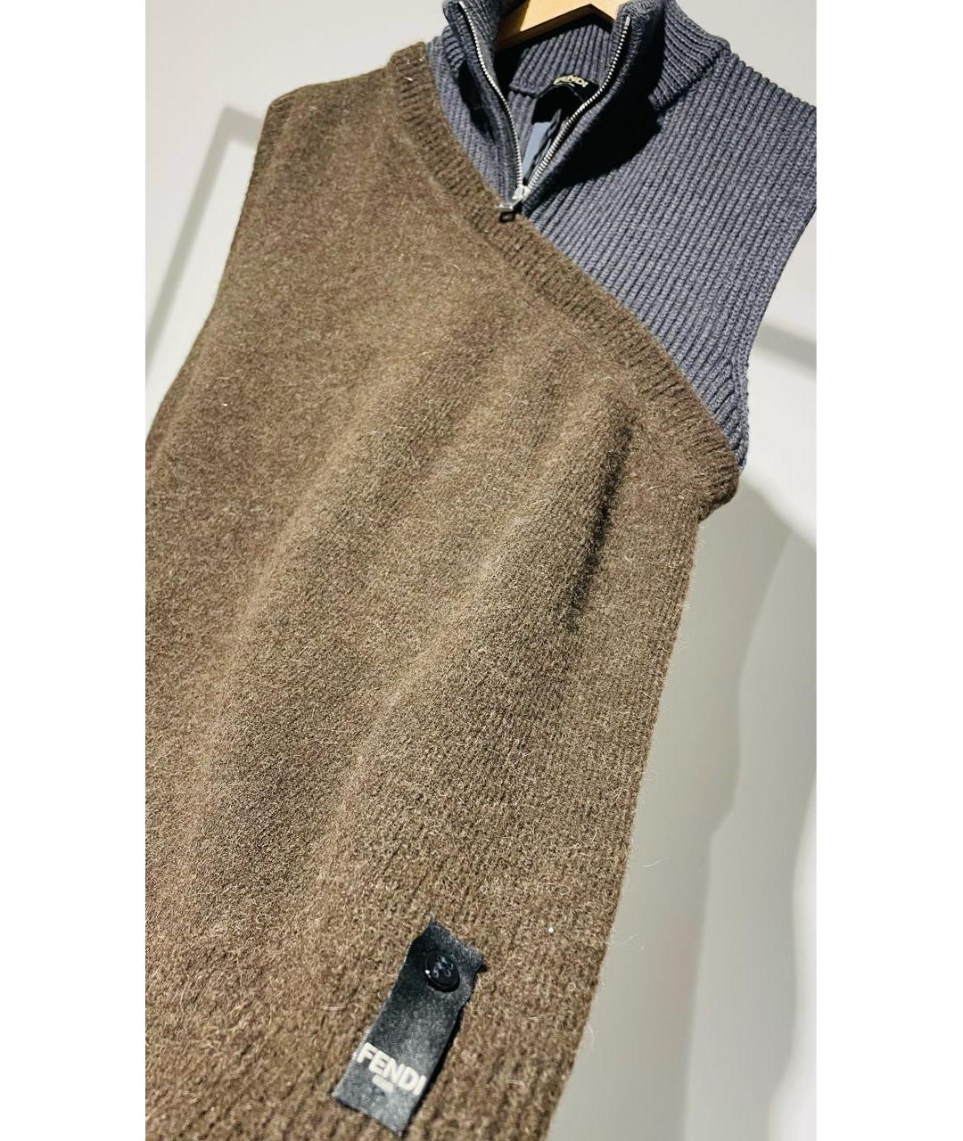 FENDI Коричневая жилетка, фото 4