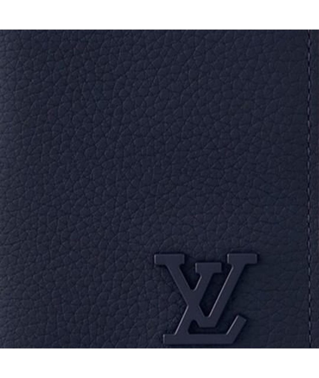 LOUIS VUITTON Синий кожаный кардхолдер, фото 4