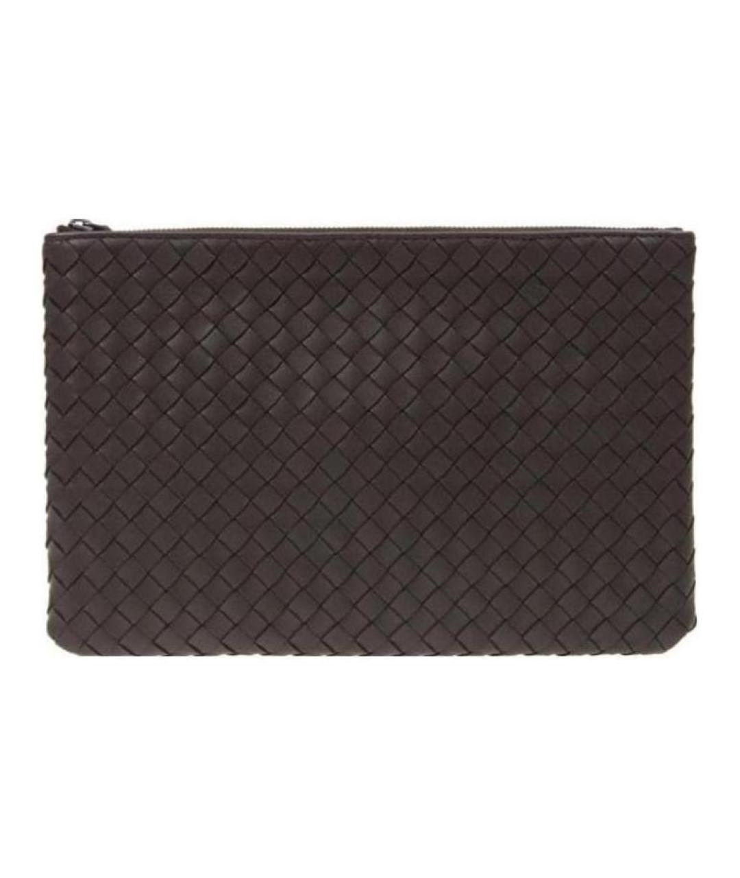 BOTTEGA VENETA Коричневая кожаная папка для документов, фото 3