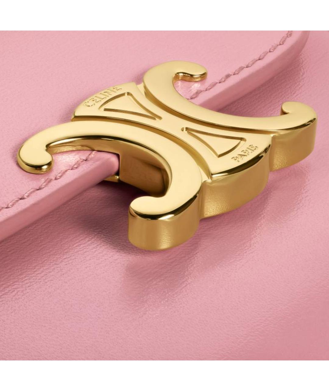 CELINE Розовый кожаный кошелек, фото 5