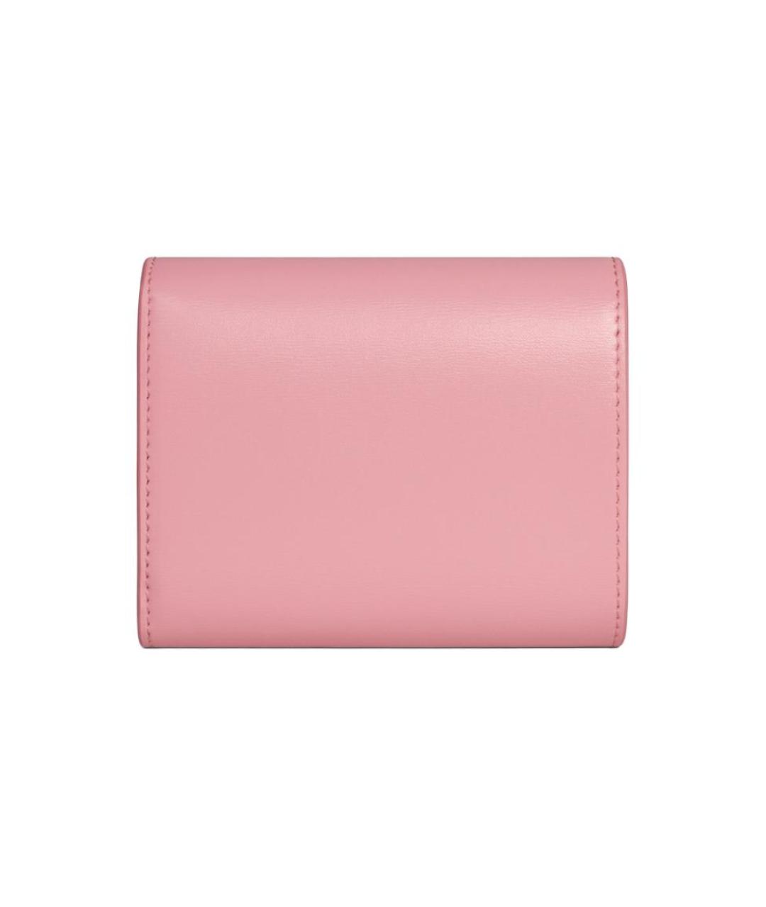 CELINE Розовый кожаный кошелек, фото 3