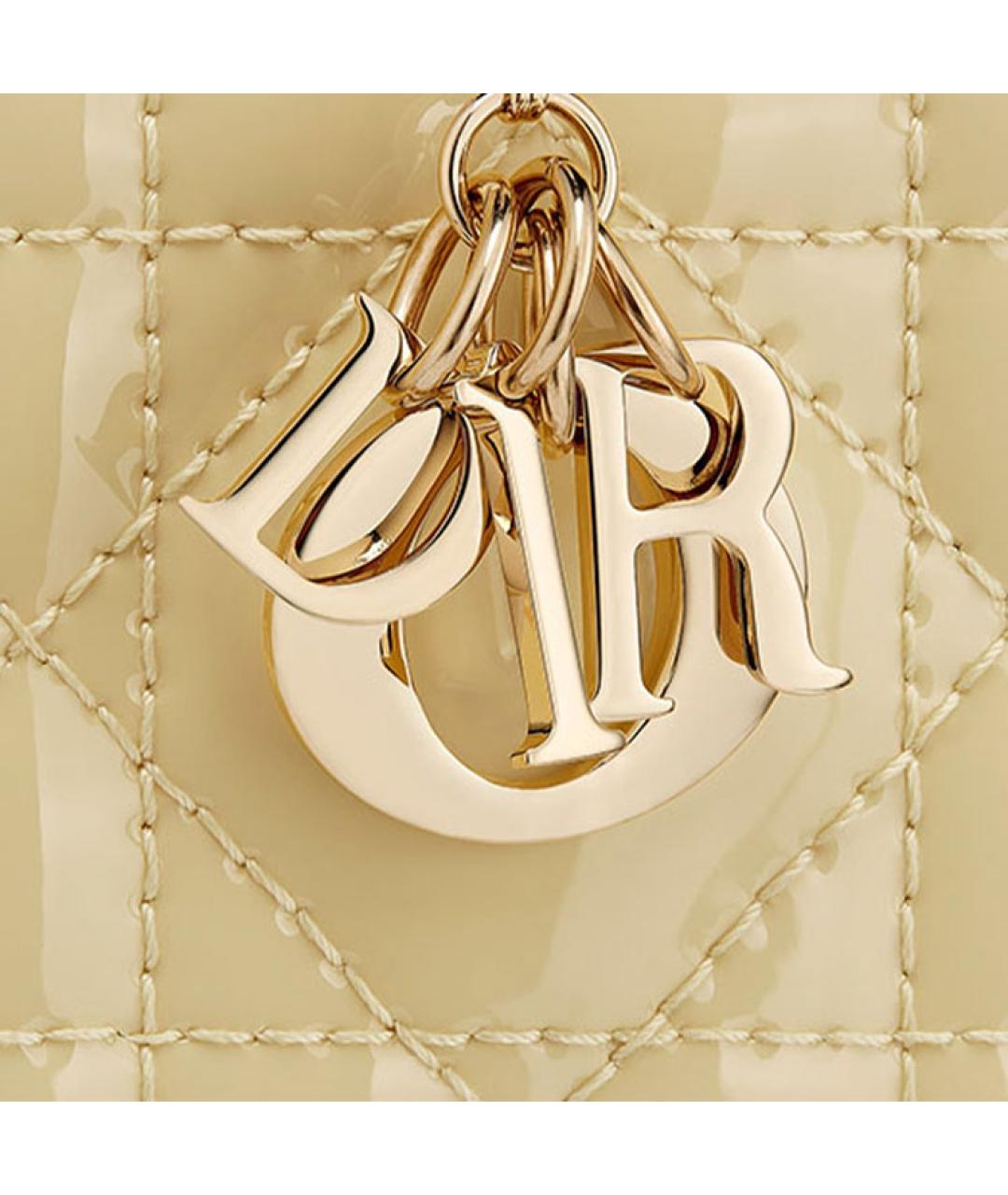 CHRISTIAN DIOR Желтый кожаный кошелек, фото 4