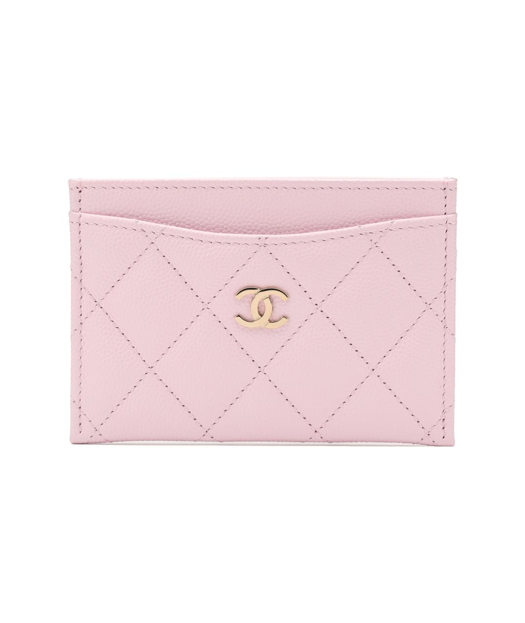 CHANEL Розовый кожаный кардхолдер, фото 1