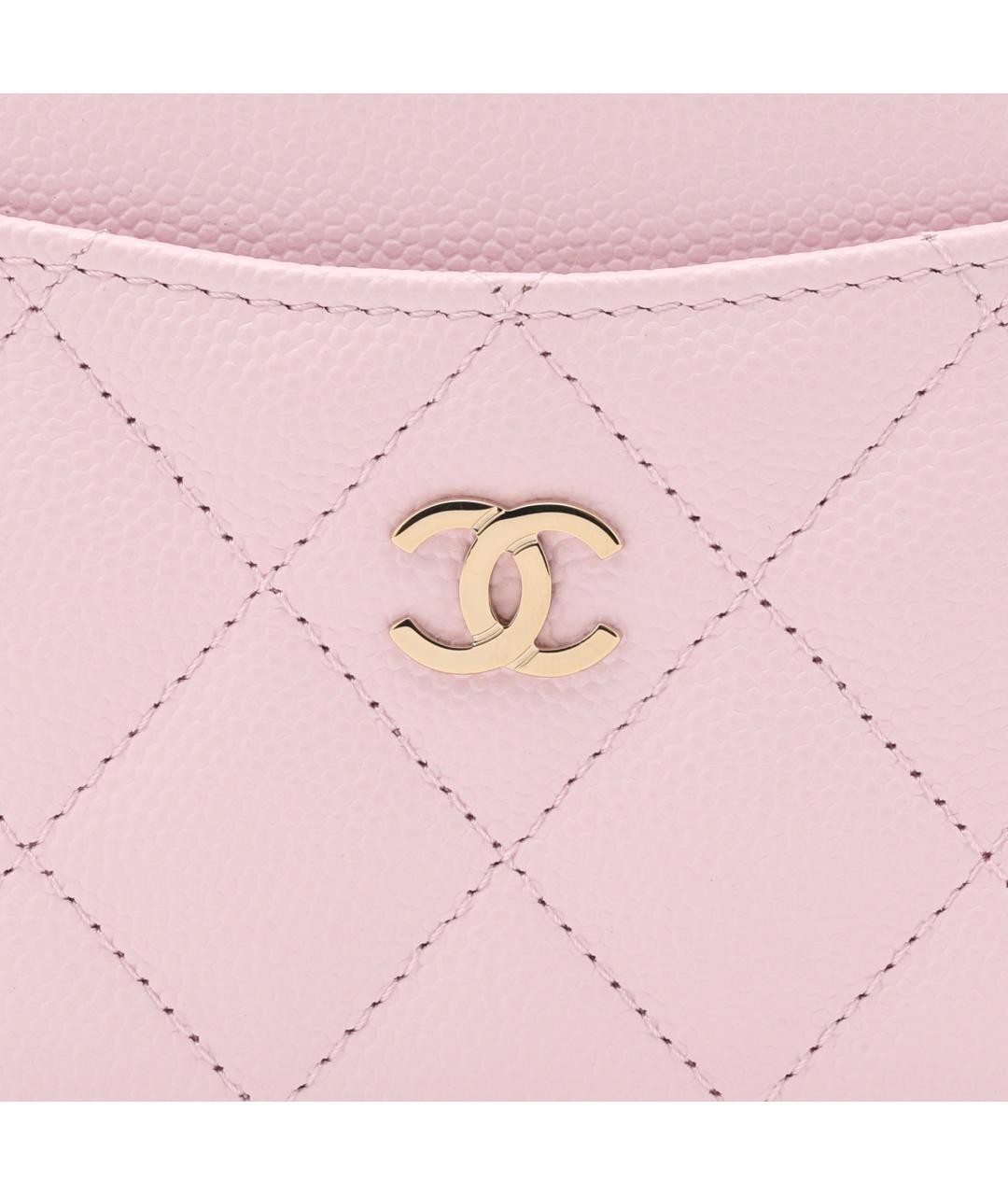 CHANEL Розовый кожаный кардхолдер, фото 4