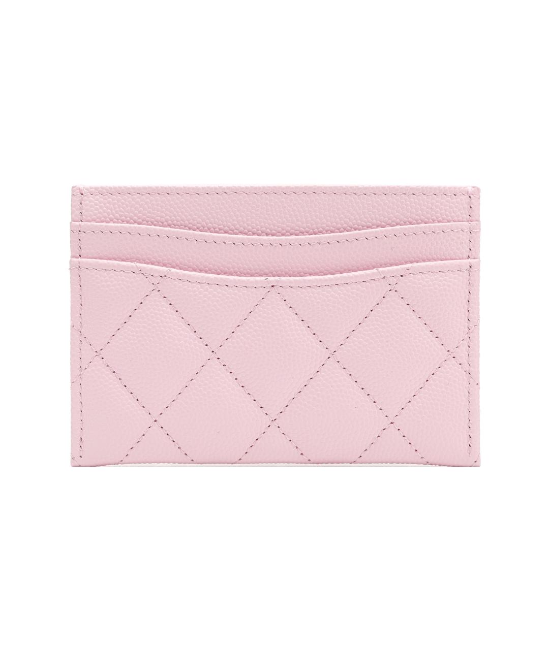 CHANEL Розовый кожаный кардхолдер, фото 3