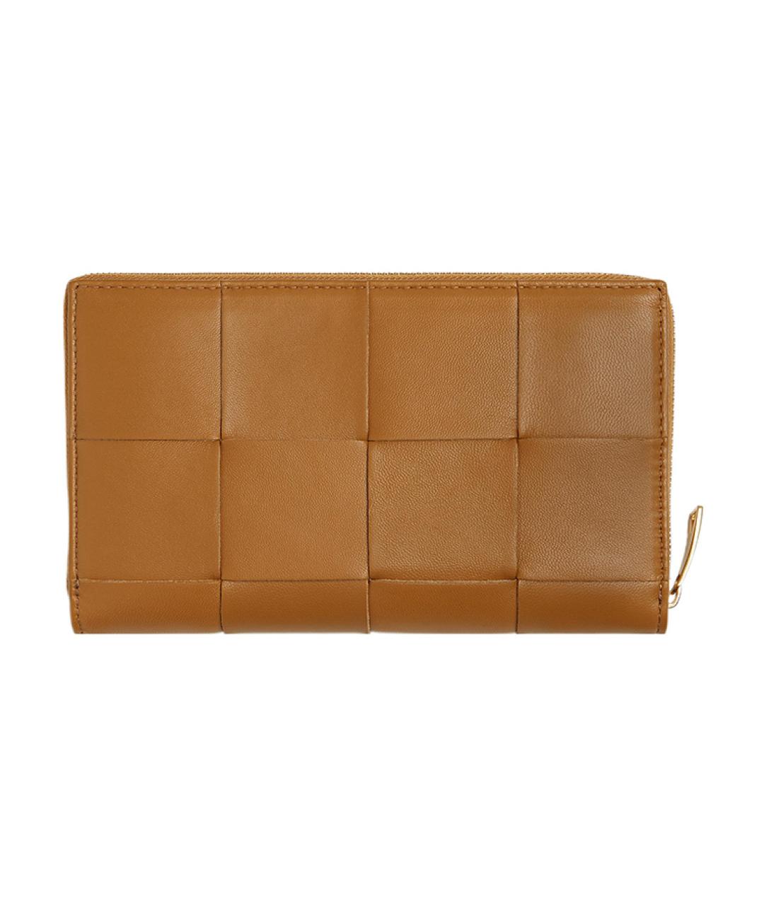 BOTTEGA VENETA Коричневый кожаный кошелек, фото 1