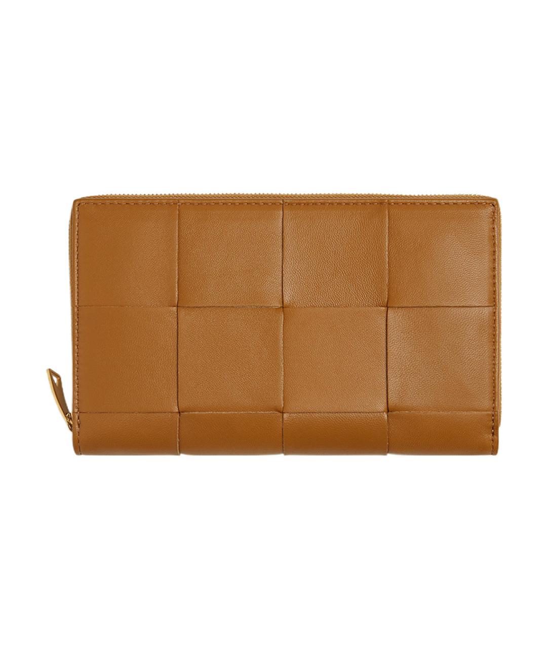 BOTTEGA VENETA Коричневый кожаный кошелек, фото 2