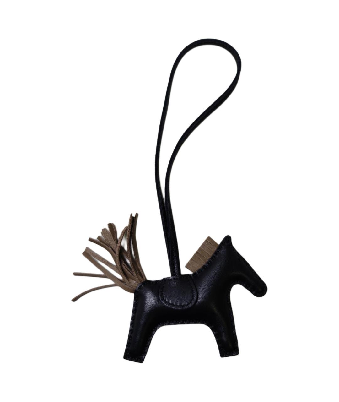 HERMES Черный брелок, фото 2