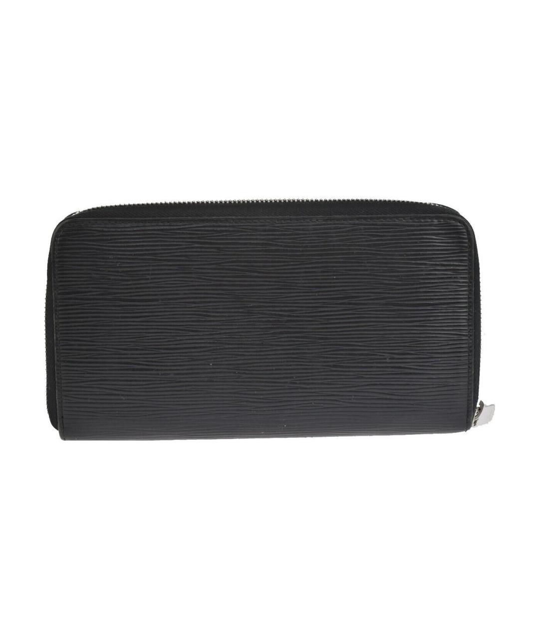 LOUIS VUITTON Черный кожаный кошелек, фото 3