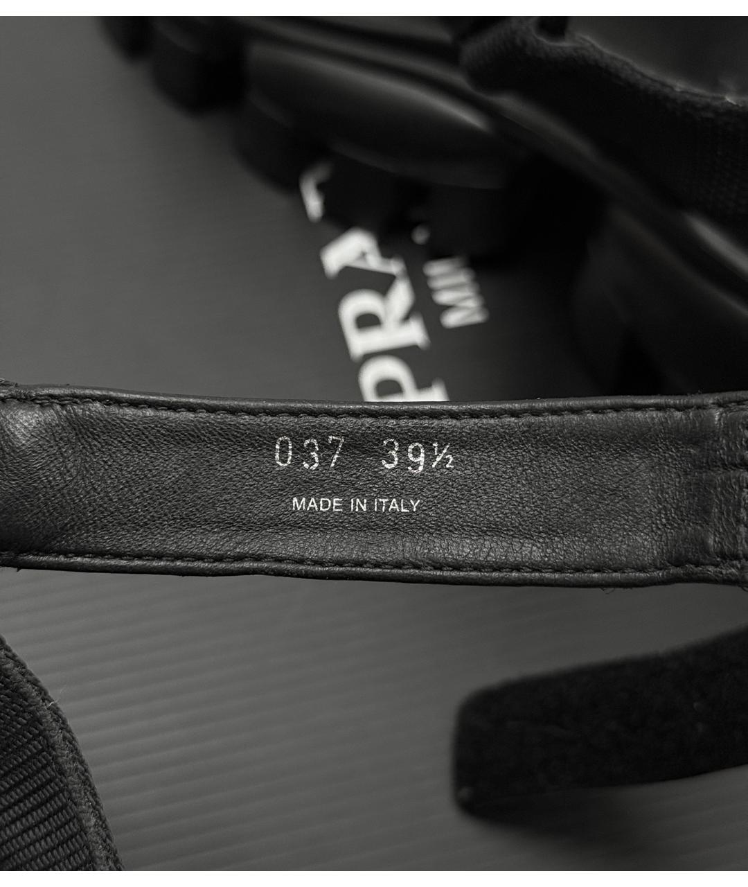 PRADA Черные кожаные сандалии, фото 8