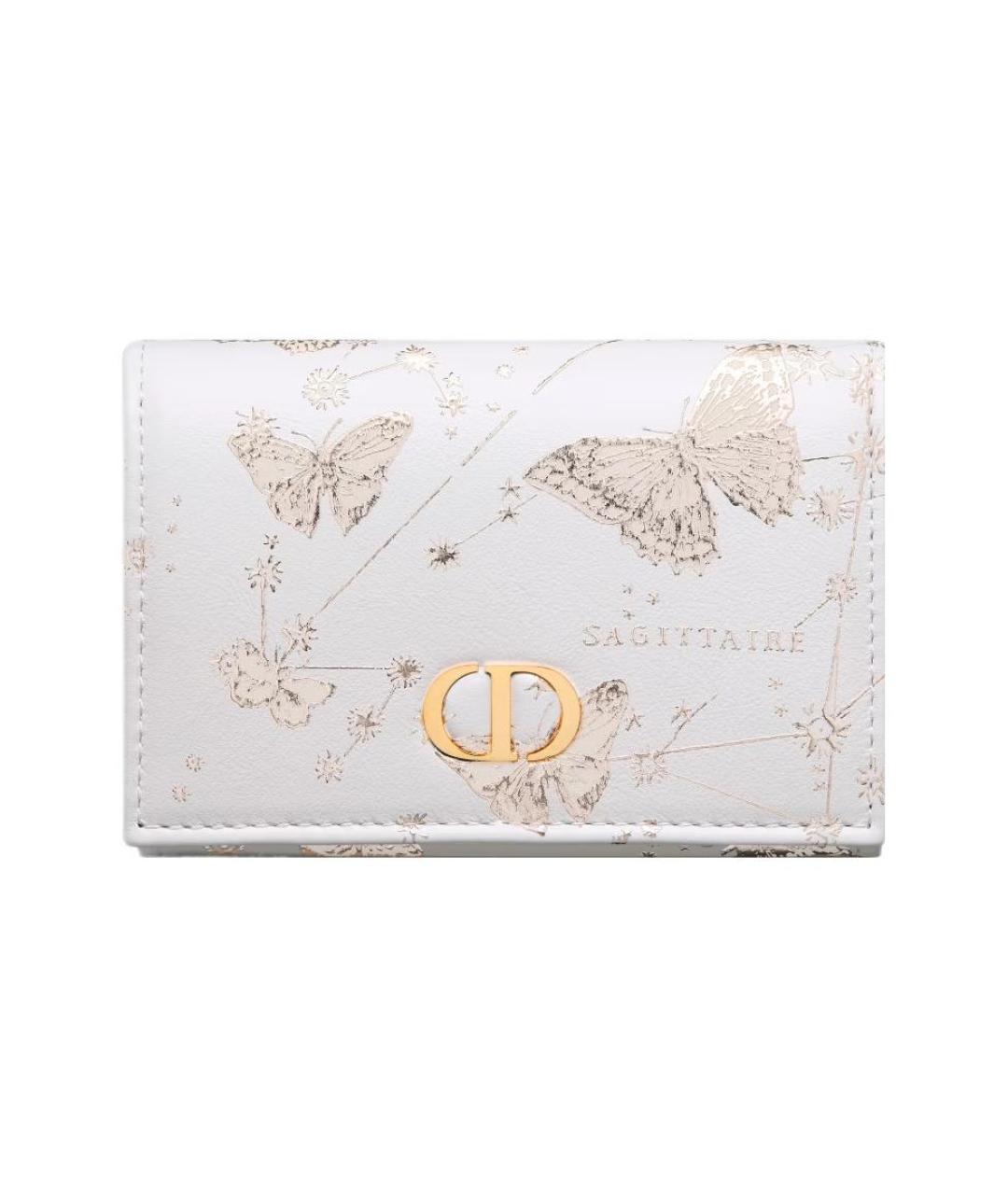CHRISTIAN DIOR Белый кожаный кошелек, фото 1
