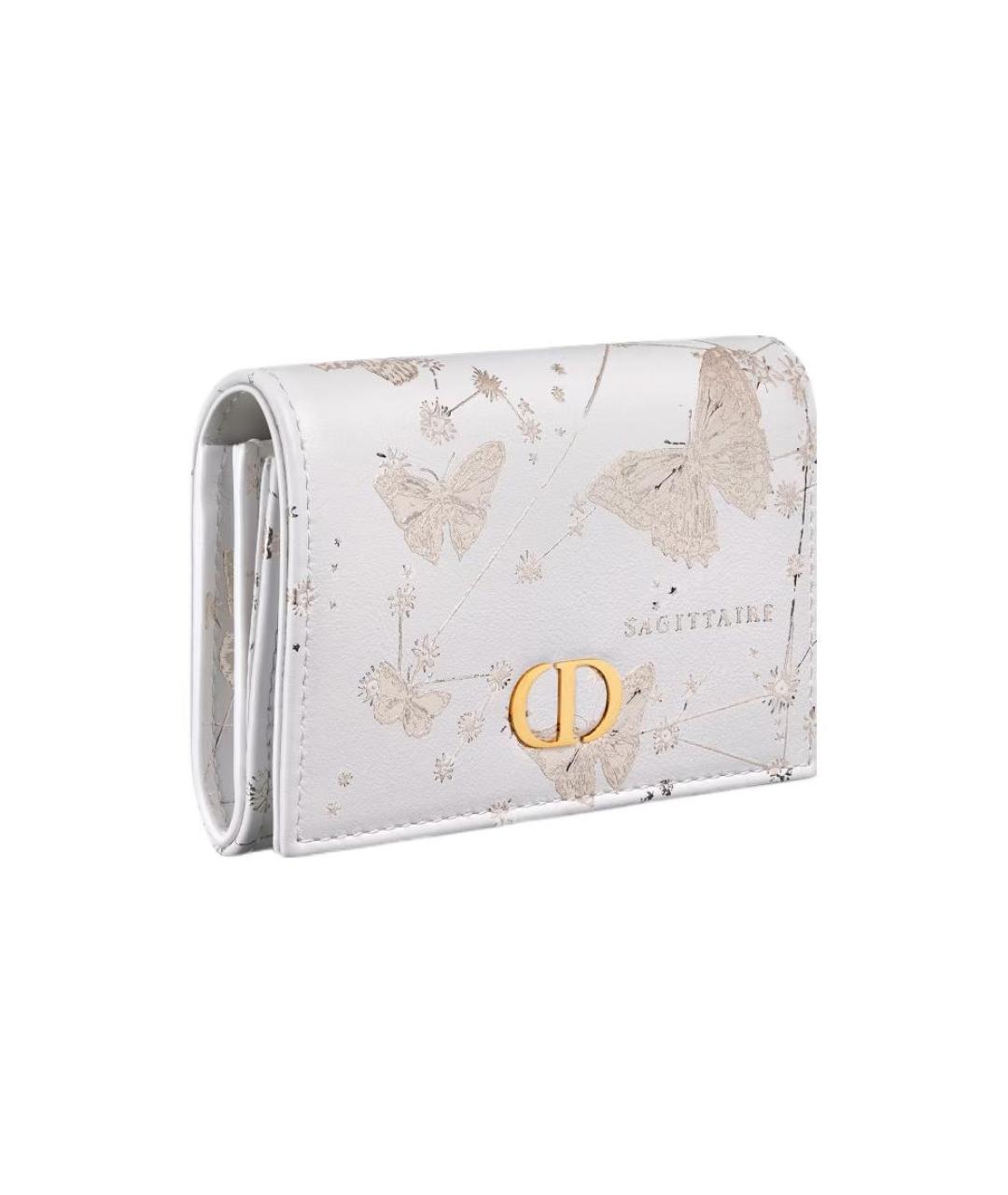 CHRISTIAN DIOR Белый кожаный кошелек, фото 2