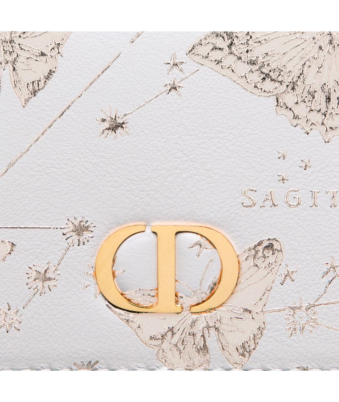 CHRISTIAN DIOR Белый кожаный кошелек, фото 5