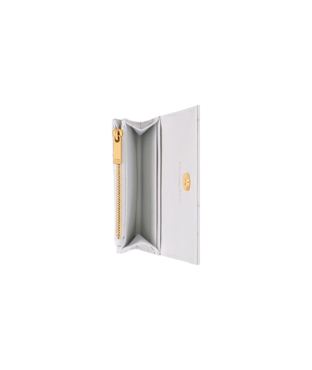 CHRISTIAN DIOR Белый кожаный кошелек, фото 4