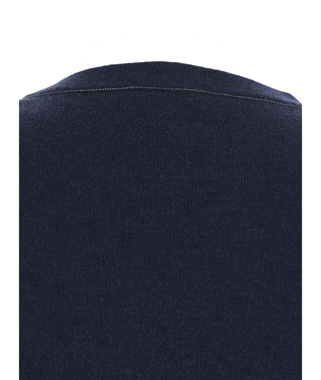 BRUNELLO CUCINELLI Синий кашемировый джемпер / свитер, фото 3