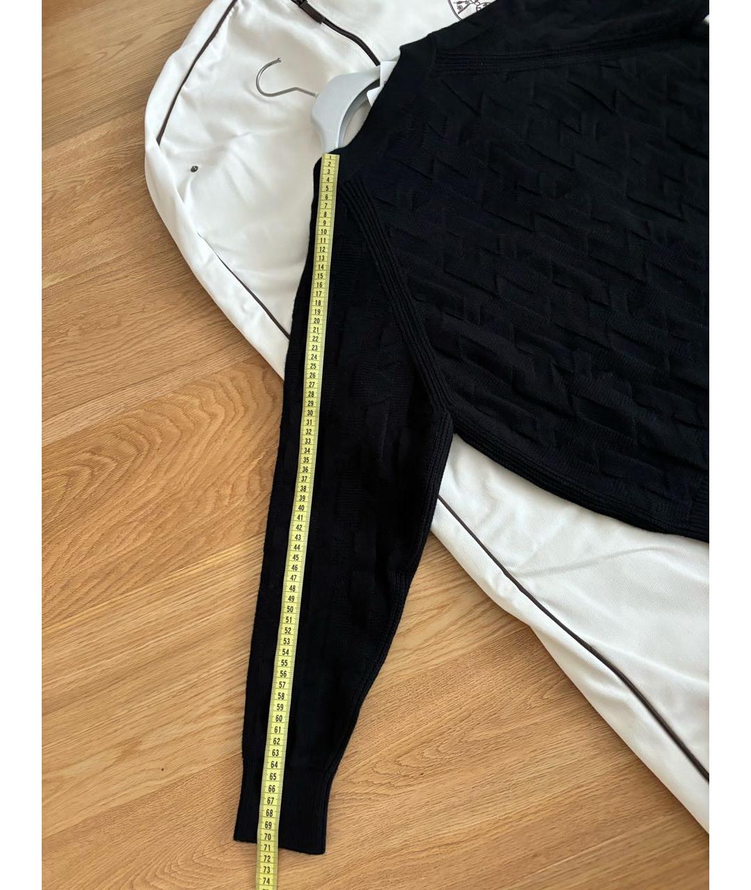 HERMES Черный шерстяной кардиган, фото 8