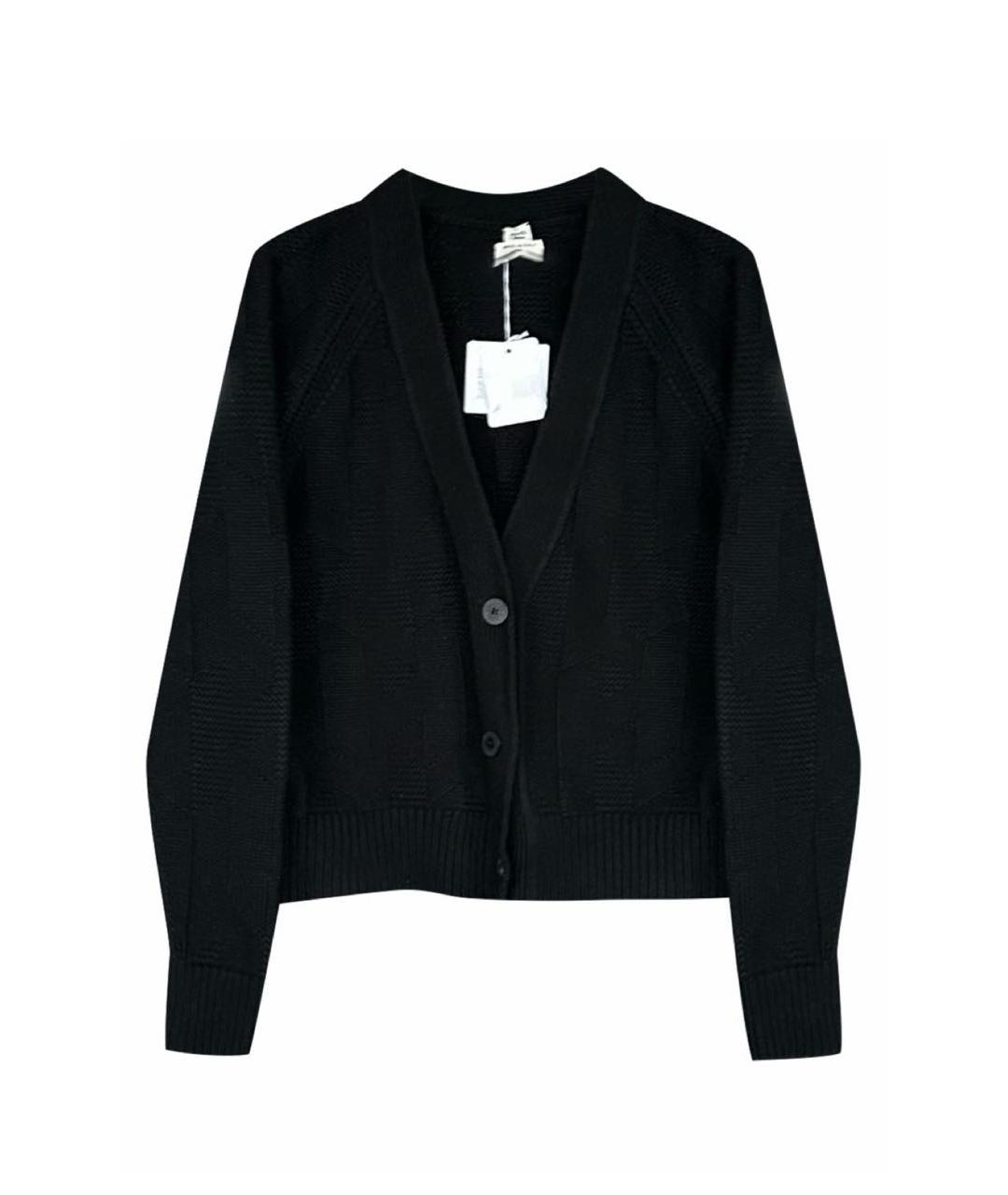 HERMES Черный шерстяной кардиган, фото 9