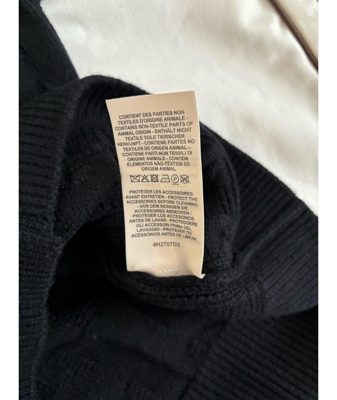 HERMES Черный шерстяной кардиган, фото 5