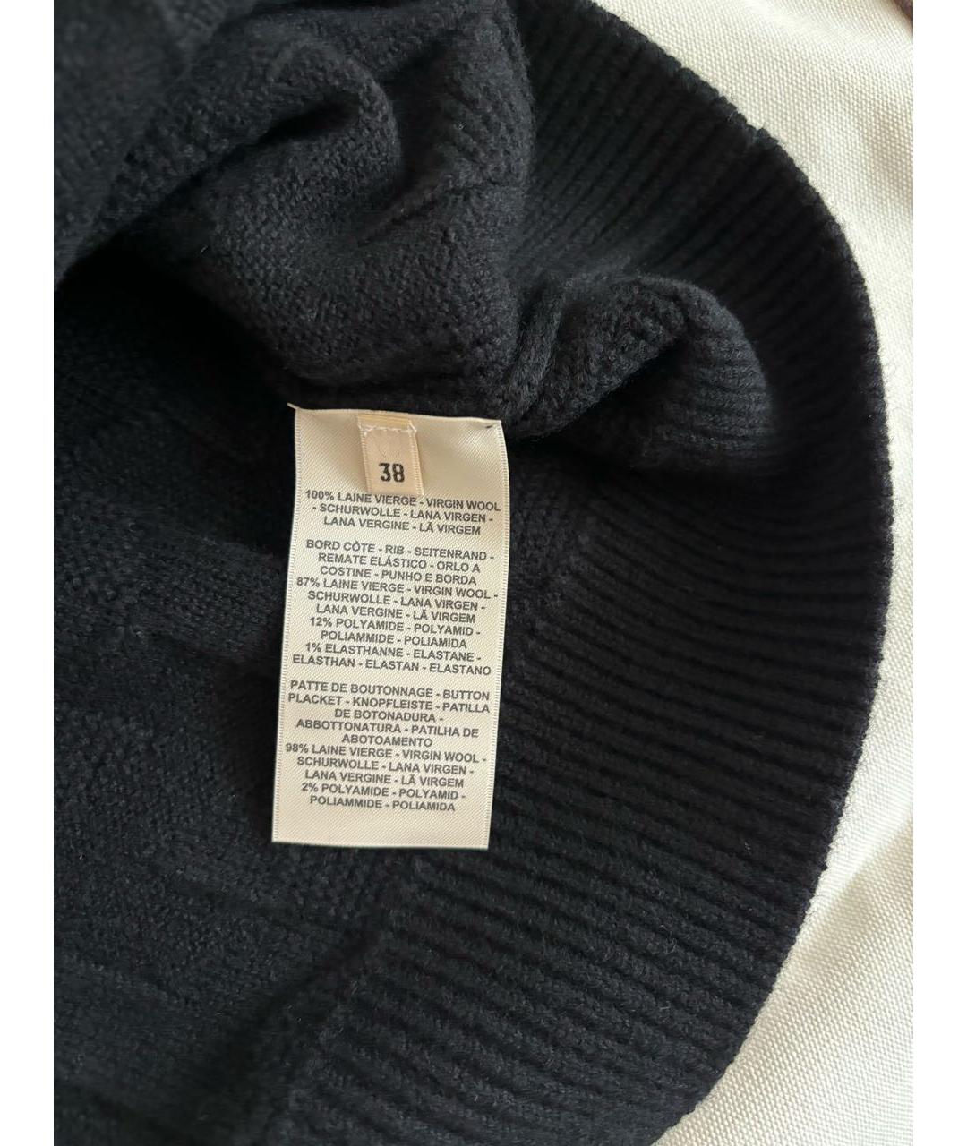 HERMES Черный шерстяной кардиган, фото 4