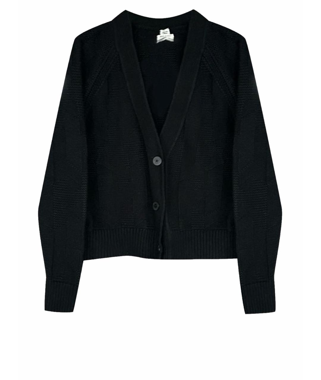 HERMES Черный шерстяной кардиган, фото 1