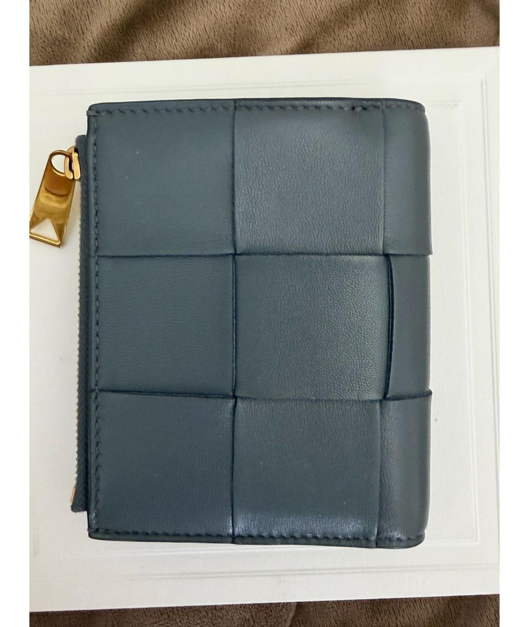 BOTTEGA VENETA Серый кожаный кошелек, фото 2