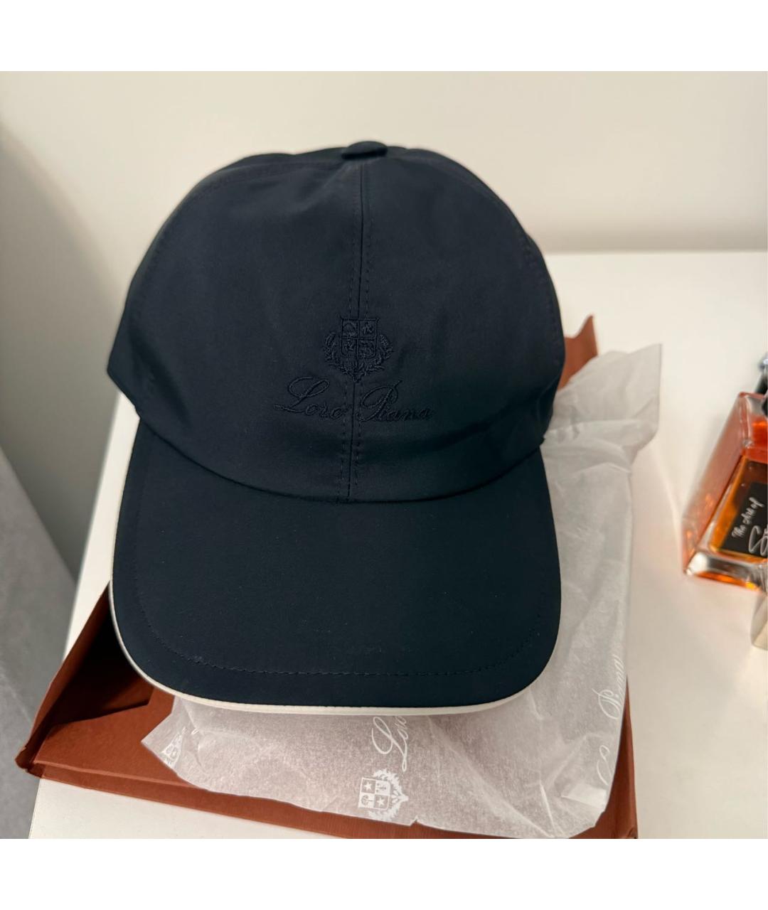 LORO PIANA Темно-синяя кепка/бейсболка, фото 5