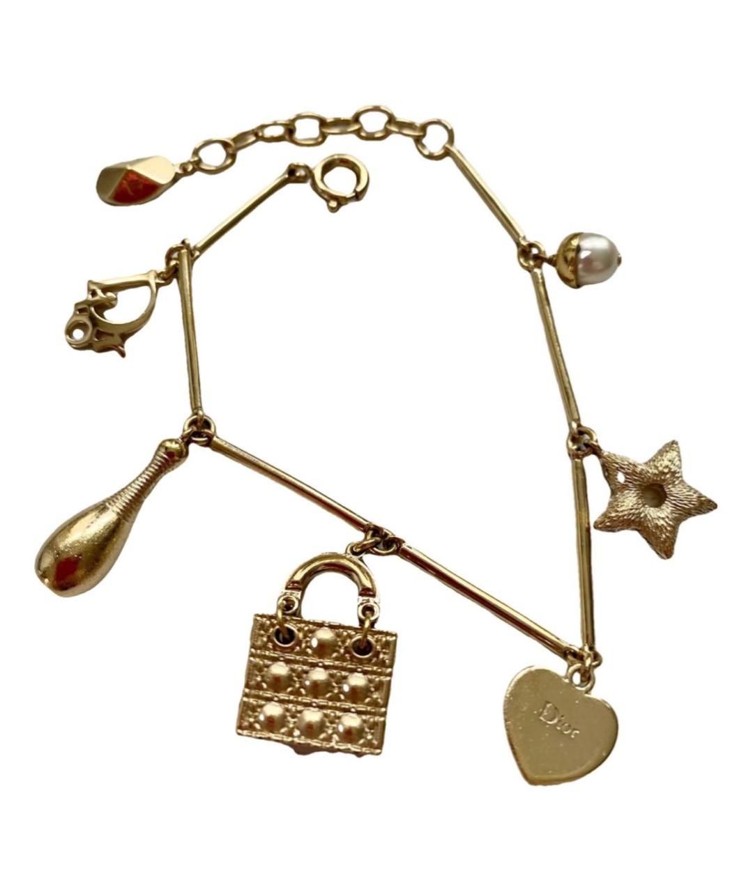 CHRISTIAN DIOR Золотой металлический браслет, фото 1