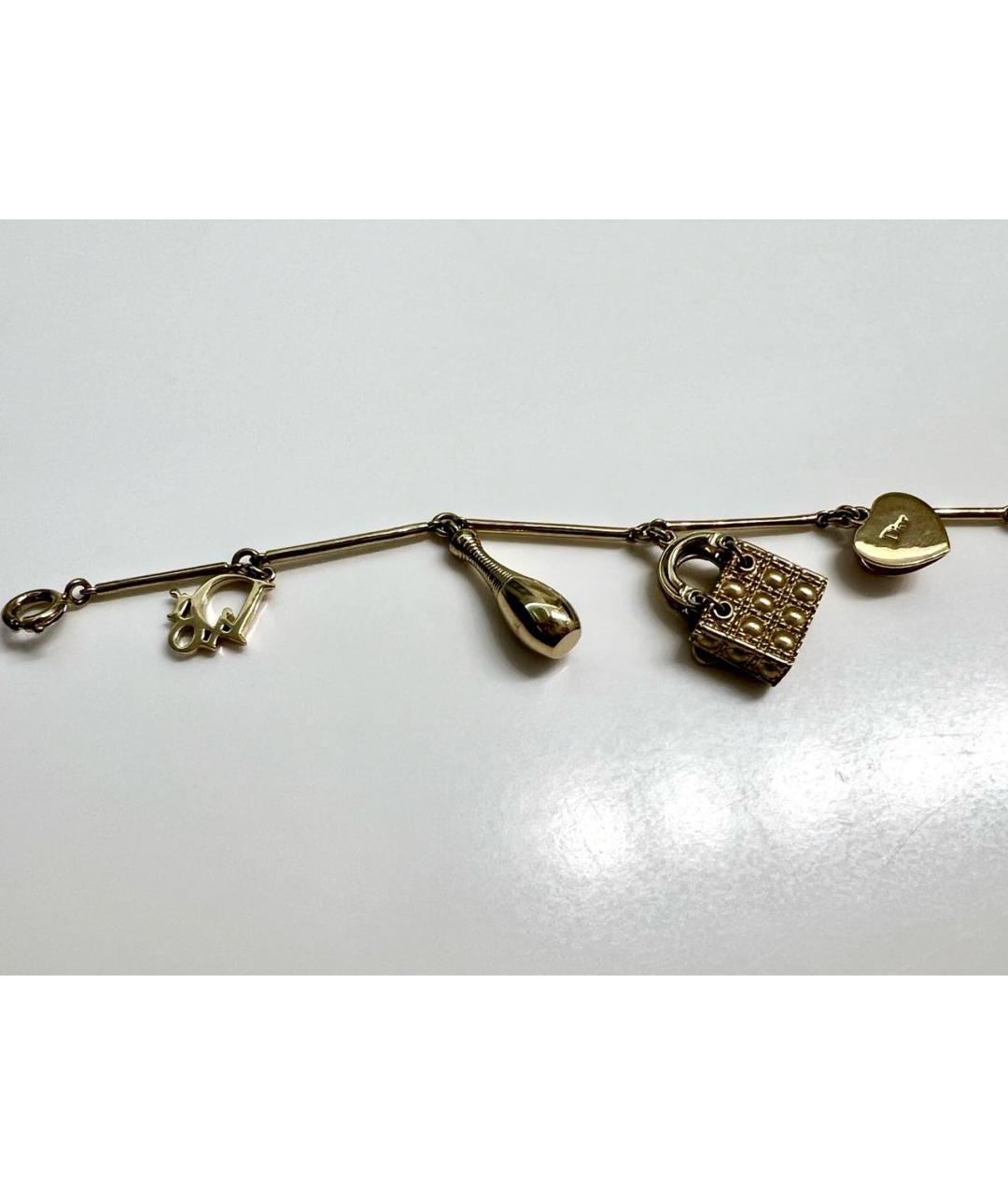 CHRISTIAN DIOR Золотой металлический браслет, фото 4