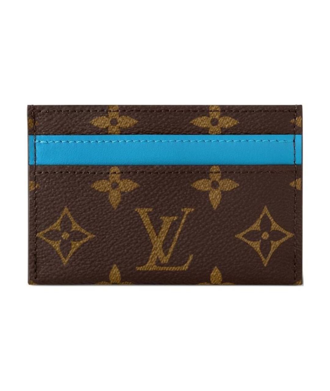 LOUIS VUITTON Коричневый кожаный кардхолдер, фото 1