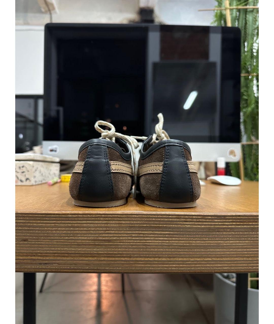 DRIES VAN NOTEN Коричневые замшевые кеды, фото 2