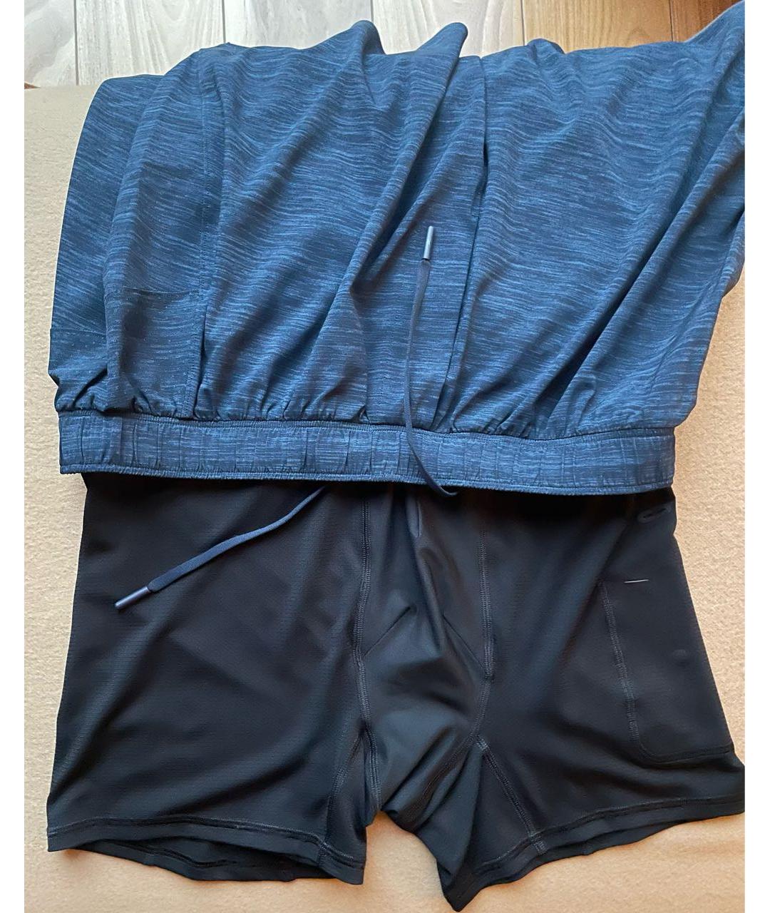 Lululemon Темно-синий полиэстеровый спортивный костюм, фото 5