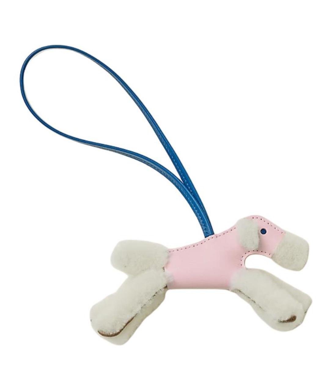 HERMES Розовый брелок, фото 2