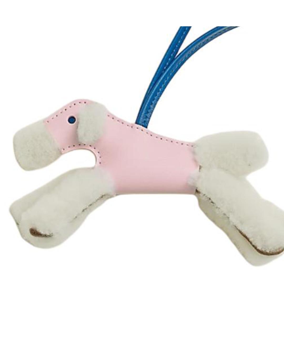 HERMES Розовый брелок, фото 3