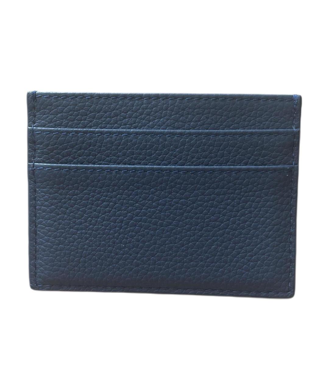 CHRISTIAN DIOR Темно-синий кожаный кардхолдер, фото 2