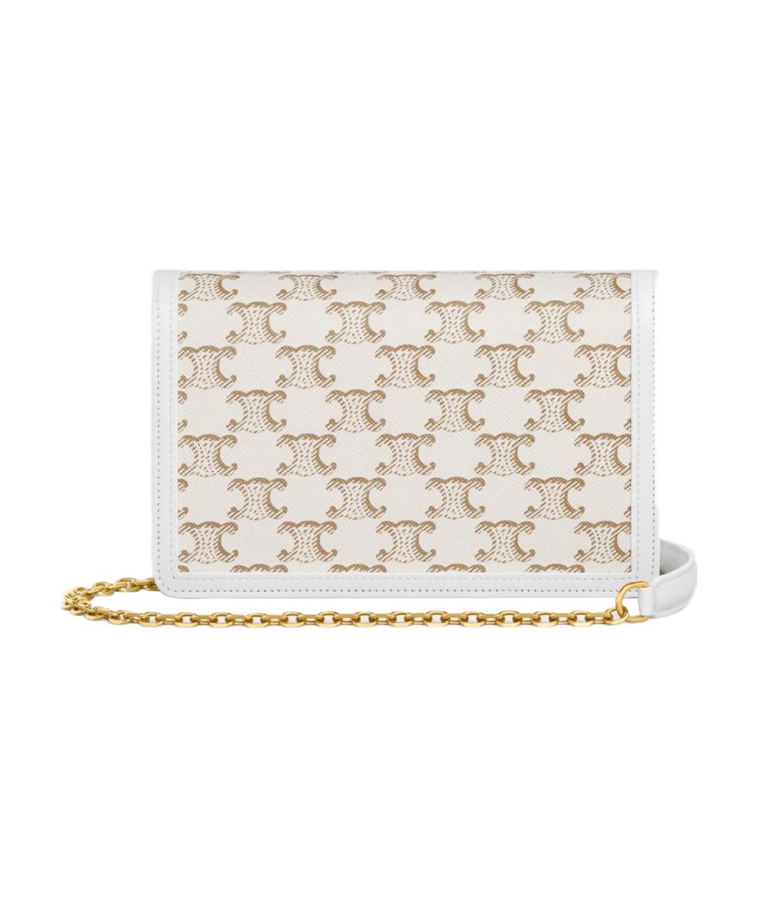 CELINE Белый кожаный кошелек, фото 2