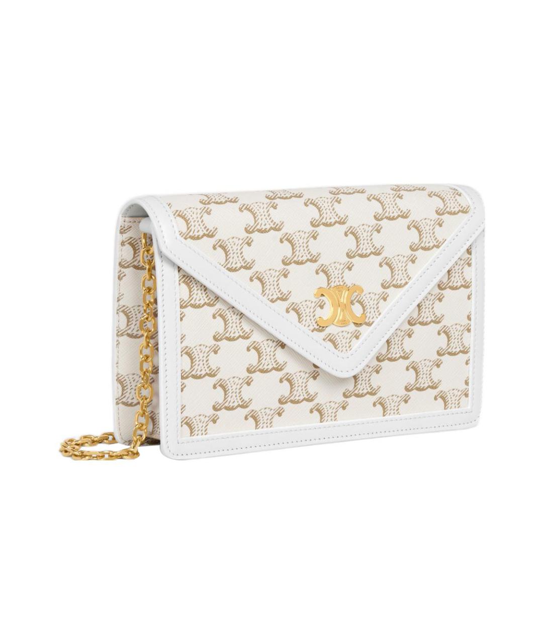 CELINE Белый кожаный кошелек, фото 3