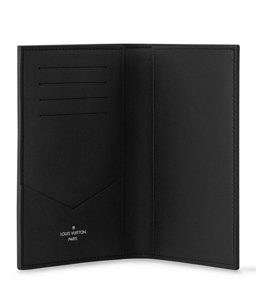 LOUIS VUITTON Черная кожаная папка для документов, фото 3