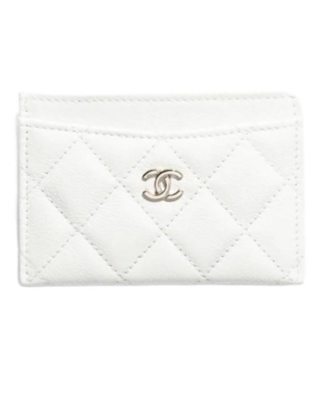 CHANEL Белый кожаный кардхолдер, фото 1